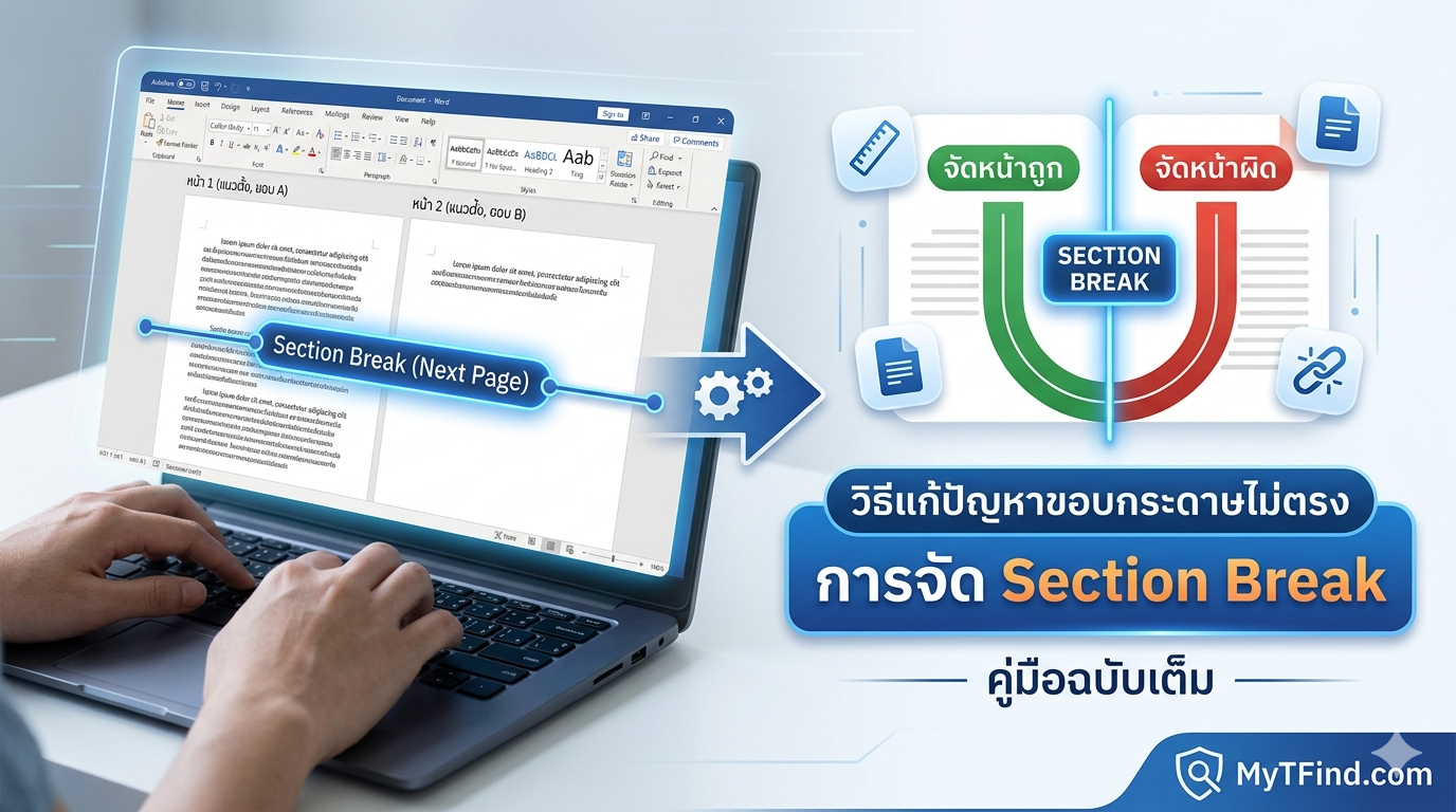 วิธีแก้ปัญหาขอบกระดาษไม่ตรง จัดรูปเล่ม Thesis